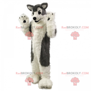 Grijze wolf mascotte - Redbrokoly.com