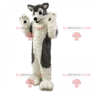 Mascotte de loup gris - Redbrokoly.com