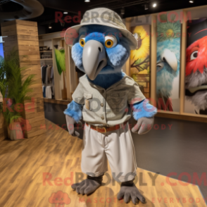 Figurinhas de máscaras e máscaras de proteção com vestidos e boinas - Mascotes araras - REBROKO_291144 - RedBrokoly.com
