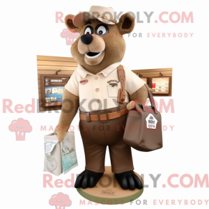 Tan Steak mascot costume...