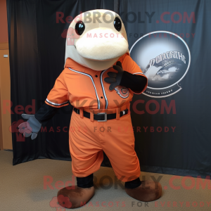 Rust Humpback Whale mascot...