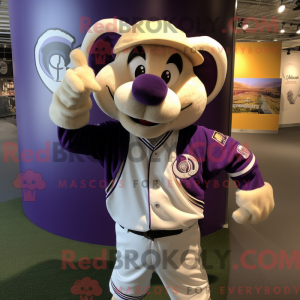 Paars Ram mascottekostuum...