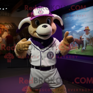 Purple Ram-maskotdraktfigur...