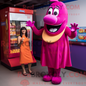 Magenta Hot Dog mascot...