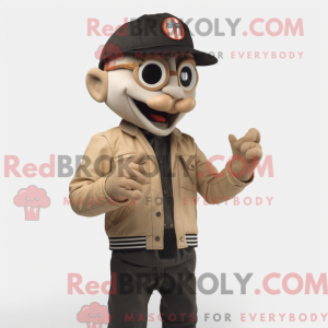 Tan Mime maskotdraktfigur...