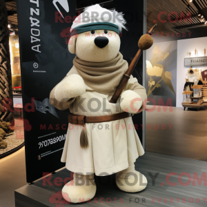 Beige sækkepibe maskot...