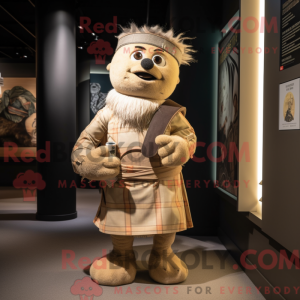 Beige sækkepibe maskot...
