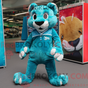 Costume mascotte Puma bleu...