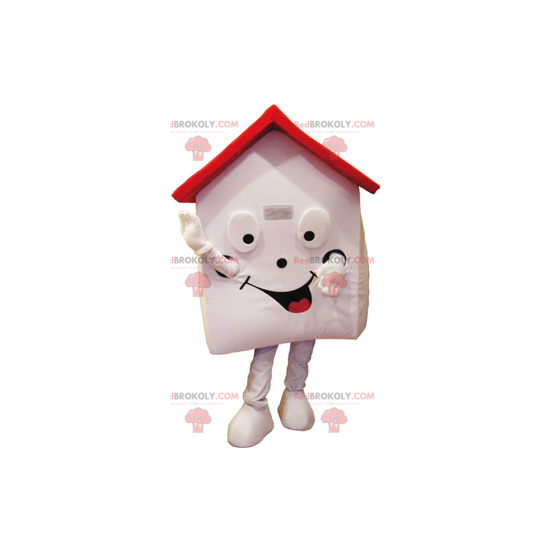 Mascote da casa com telhado vermelho - Redbrokoly.com