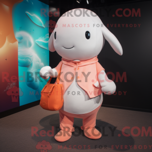 Peach Beluga Whale mascot...