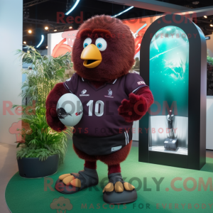 Maroon Kiwi-mascottekostuum...