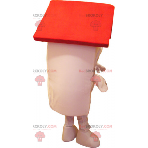 Mascote da casa com telhado vermelho - Redbrokoly.com