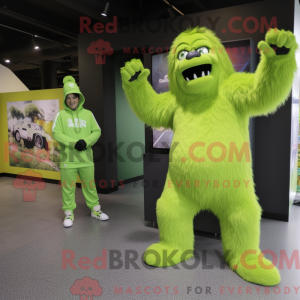 Postava maskota Lime Green...