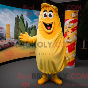 Gul Currywurst maskot...