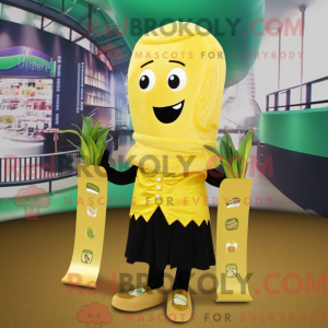 Gold Selleri maskot kostyme...
