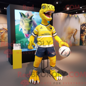Gul Spinosaurus maskot...