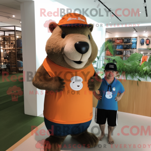 Capybara mascot costume...