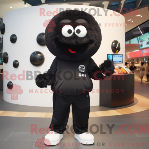 Sorte kødboller maskot...