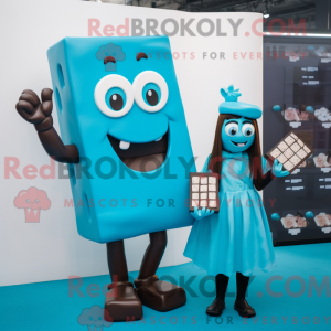Cyan Chocolate Bar maskot...