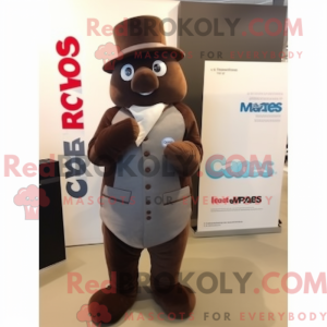 Grå chokoladebar maskot...
