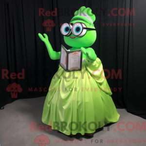 Postava maskota Lime Green...