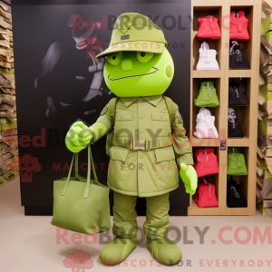 Postava maskota Lime Green...