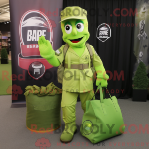 Postava maskota Lime Green...