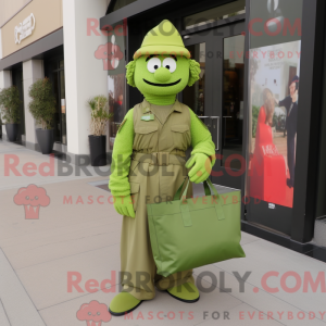 Postava maskota Lime Green...