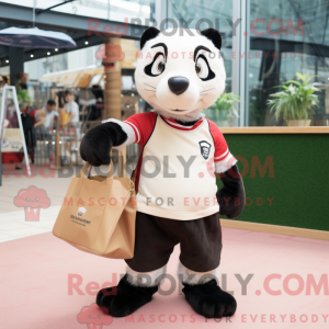 Cream Badger maskot kostume...