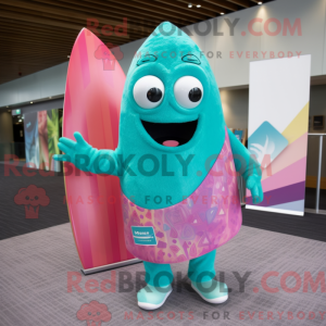 Turkis Pink maskot kostume...