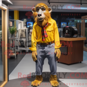 Gold Bavian maskot...