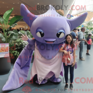 Lavender Manta Ray mascot...