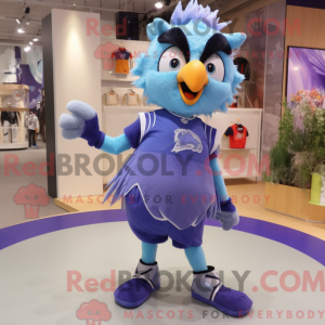 Lavendel Blue Jay maskot...