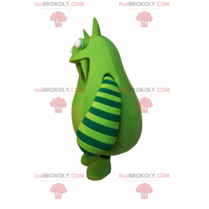 Mascotte de monstre vert avec rayures aux bras - Redbrokoly.com