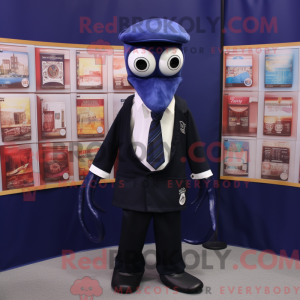 Navy Squid-mascottekostuum...