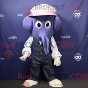 Navy Squid-mascottekostuum...