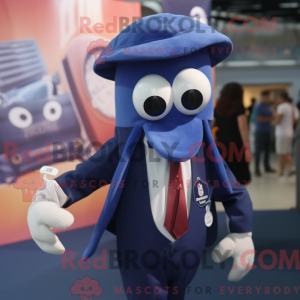 Navy Squid-mascottekostuum...