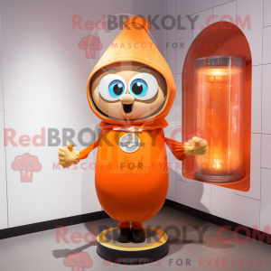 Orange timeglas maskot...