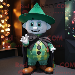 Grøn tryllekunstner maskot...