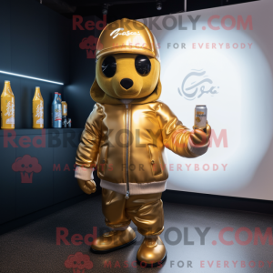 Gold Soda Can maskot...