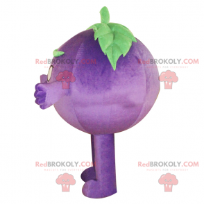 Mascote de mirtilo com cara de raiva - Redbrokoly.com