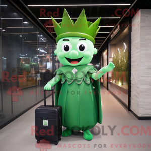 Grønn dronning maskot drakt...