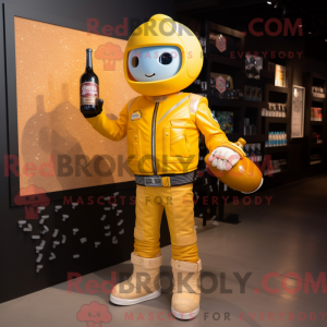 Personaggio mascotte giallo...