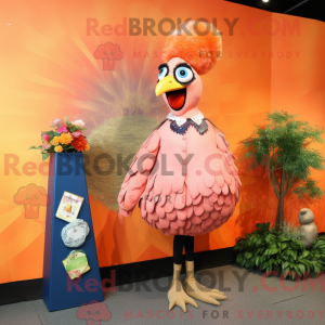 Peach Peacock Maskottchen...