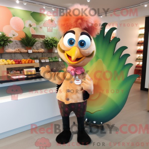 Peach Peacock mascotte...