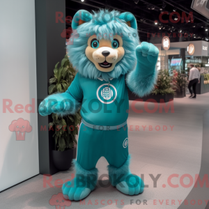 Postava maskota Teal Lion...