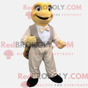 Cream Turtle maskot kostume...
