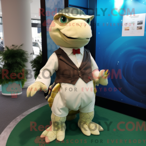Cream Turtle maskot kostume...