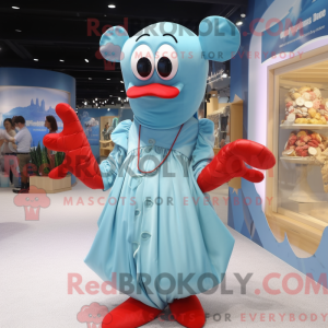 Sky Blue Lobster mascot...
