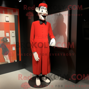 Red Mime-maskotdraktfigur...